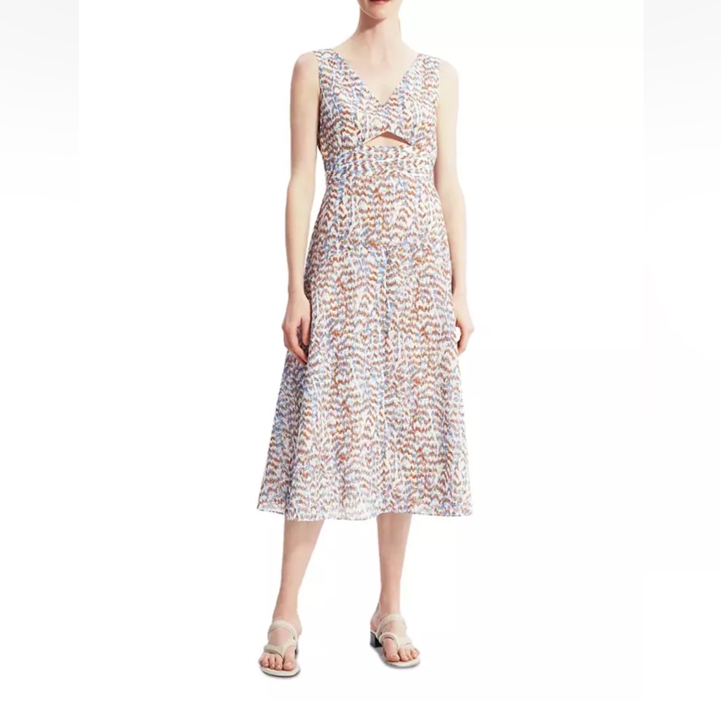 Theory Cutout Midi Dress - Sleeveless (Size 8)